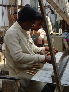 weaver at work