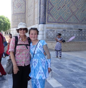 Retired Aussie grandmother with Uzbek teeny-bopper ikat fashionista