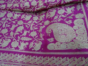 the finished pattern in the weave